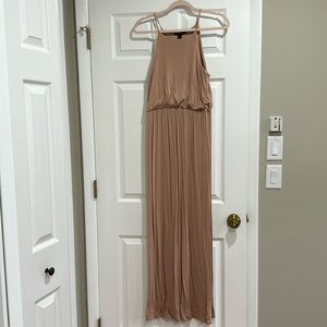 Small taupe high neck dress